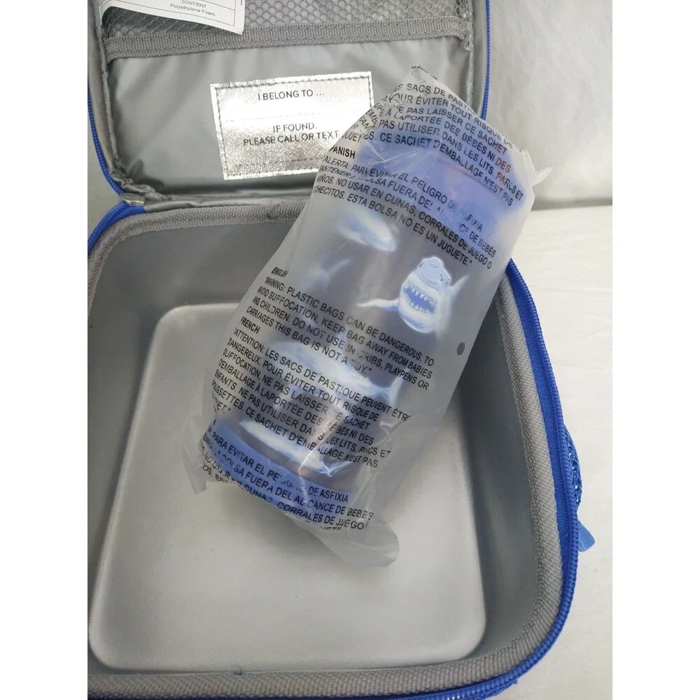 New with Tag Pottery Barn Kids Mackenzie Lunch Box Shark Blue